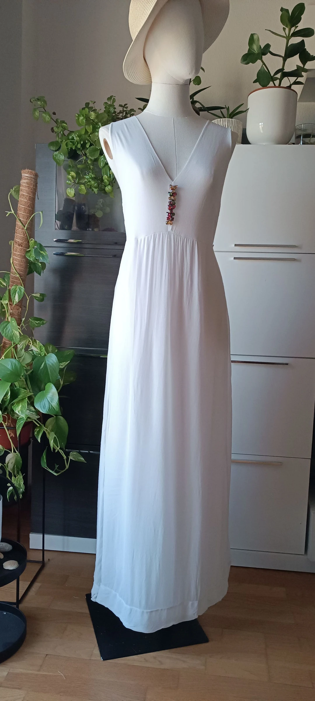 Vestido largo blanco Boème talla única 